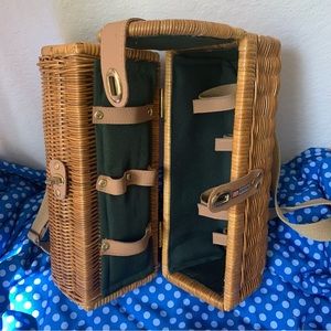 Red Herring Rattan Two Bottle Wine Carrier - Size OS